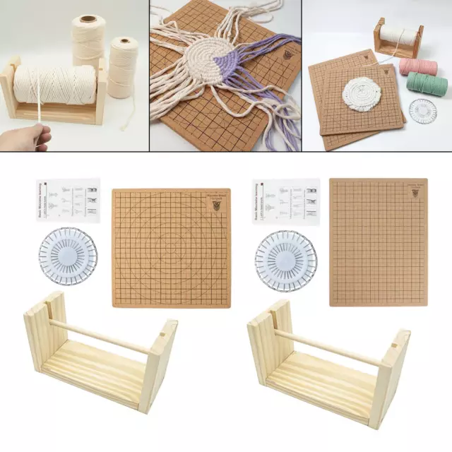 Planche en macramé avec épingles, support de fil pour cordon, bricolage, 2