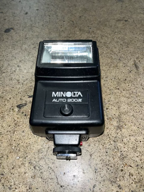 Minolta Auto 200X Shoe Mount Flash- tested working