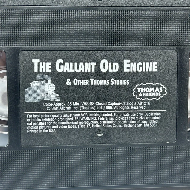THOMAS THE TANK Engine Friends Gallant Old Engine VHS Video Tape Only ...