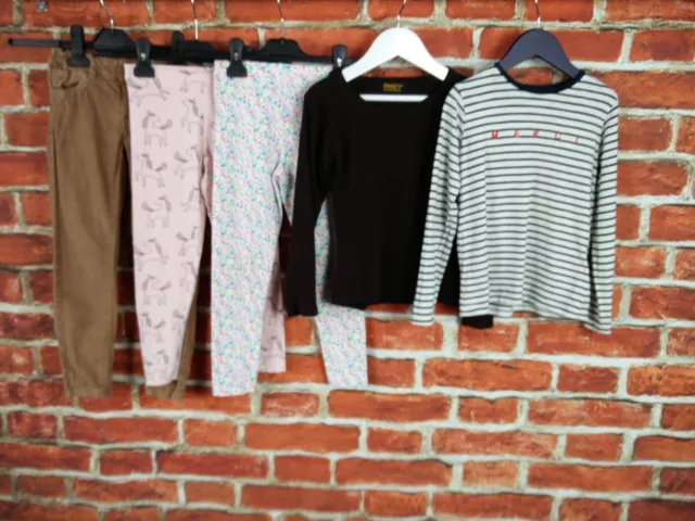 Girls Bundle Age 5-6 Years Zara M&S Panzy T-Shirts Cords Leggings Unicorn 116Cm