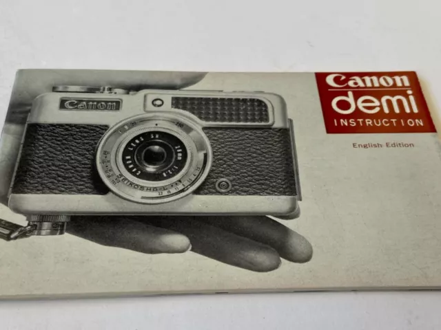 MODE D'EMPLOI PHOTO CINEMA CAMERA CANON DEMI in english only