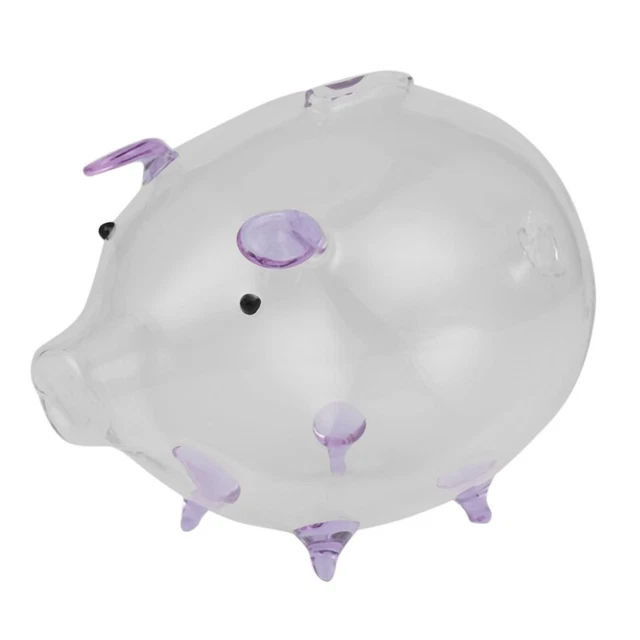 Pig Piggy Bank Money Boxes Coin Saving Box Cute Transparent Glass Souvenir5413