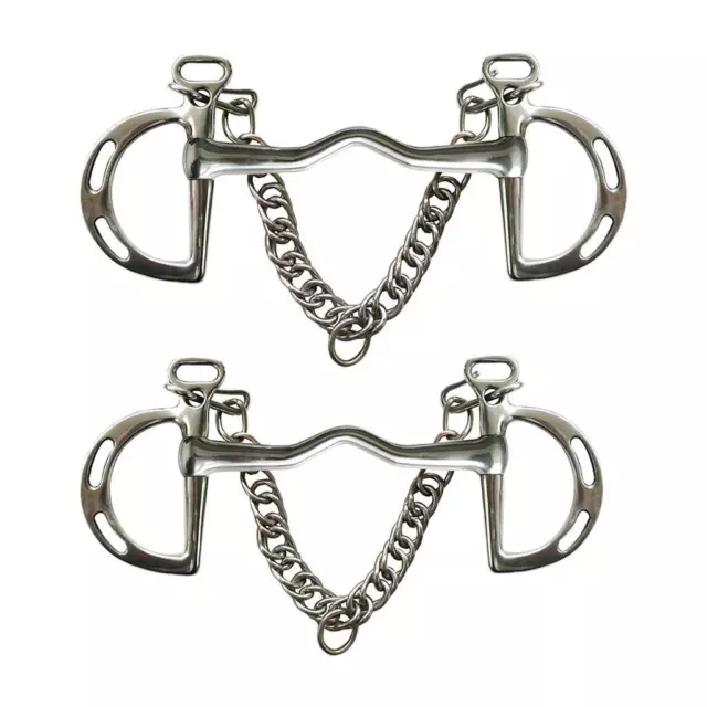 Stable Wide Low Port Weymouth Bit Combination Western Snaffle Horse Bit Silver