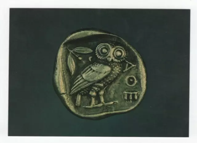 Postcard Athenian Four Drachma Silver Coin Museum of History & Technology