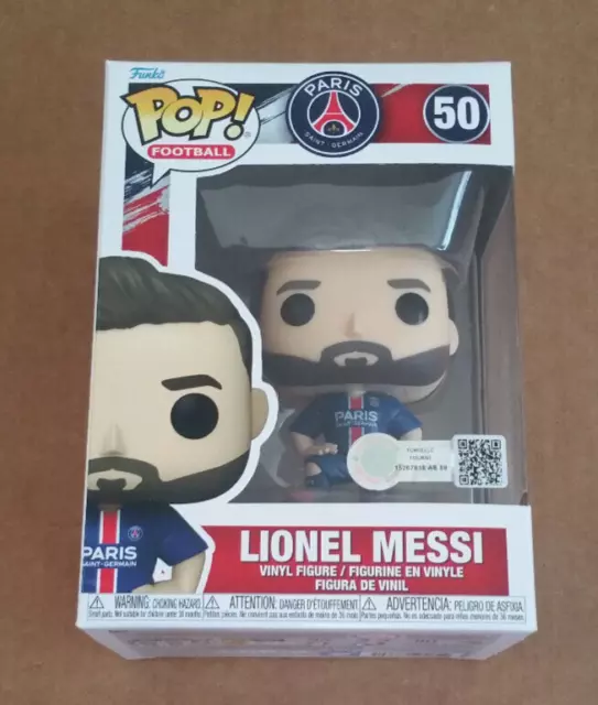 Funko Pop! Football: Paris Saint-Germain - Lionel Messi Vinyl Figure (+ Pop!  Stacks Plastic Protector) 
