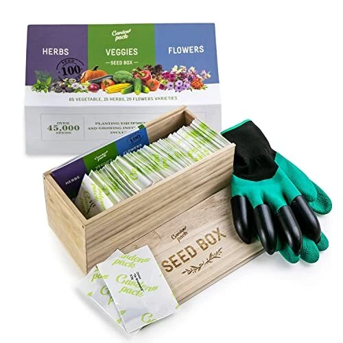 Grow Your Own Kit by Garden Pack - 100 Varieties of Vegetable Herb and Flower...