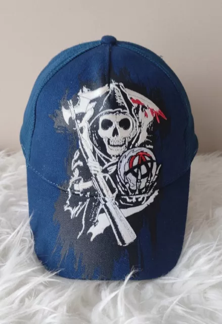 Sons of Anarchy Grim Reaper Cap Blue (Adjustable, 20th Century Fox, Free Post)