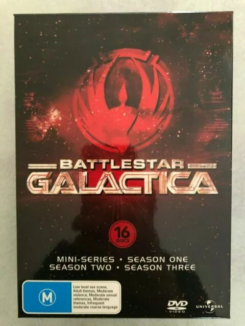 69 Battlestar Galactica Seasons 1-3 DVD mini series 16 disc collection