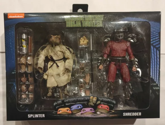 NECA Teenage Mutant Ninja Turtles (TMNT) Movie Splinter and Shredder 2-Pack NEW!