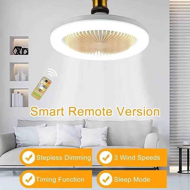SWANEW Ventilatore da Soffitto con Lampada 80W, Ventilatori a soffitto