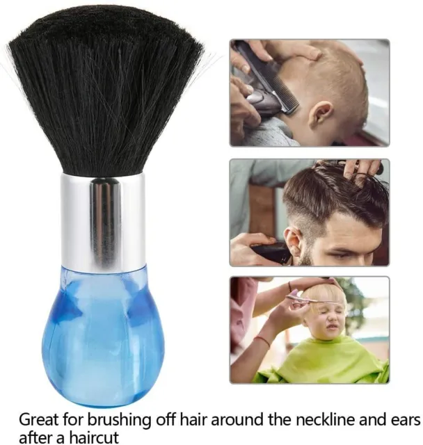 Neck Duster Brush Salon Stylist Barber Hair Cutting Neck Brush Soft Light Blue