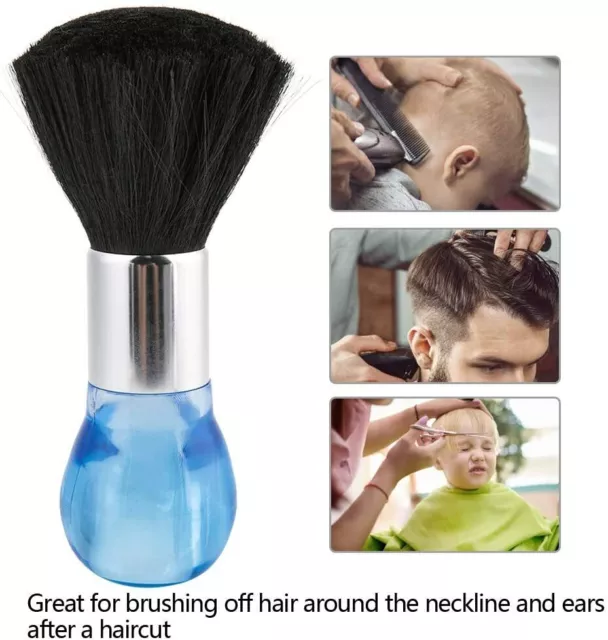 Neck Duster Brush Salon Stylist Barber Hair Cutting Neck Brush Soft Light Blue