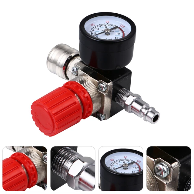 HOSE HUSKY COMPRESSOR Regulator Valve Air Pressure Gauge Control £20.98 ...