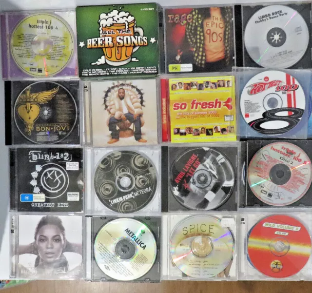 Cd's Bulk,Music CDS, Seconds,Rare, Missing Covers,Start @ $4, Discs Good + Lot 8