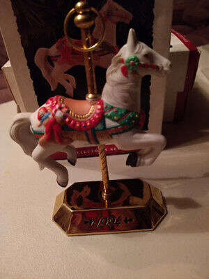 Hallmark Keepsake Ornament Christmas Tobin Fraley Carousel Horse Stand 1994 NIB