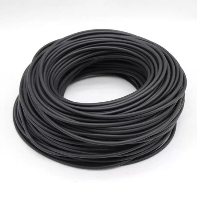 Dia 2 - 15mm Solid Fluorine Rubber Cord O Ring Bar Seal Fuel Strip Black Metric 2