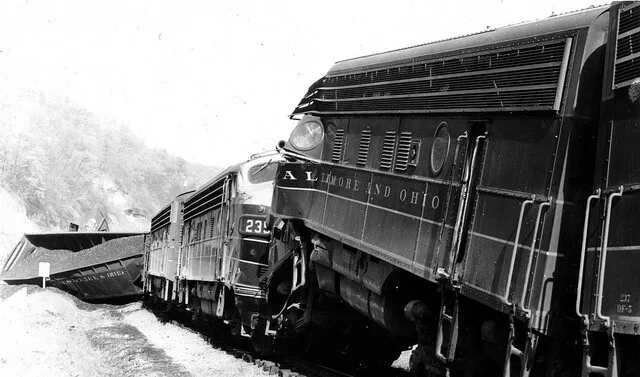 B&O Baltimore & Ohio Railroad Train Wrecks & Accidents, 1911-1981.