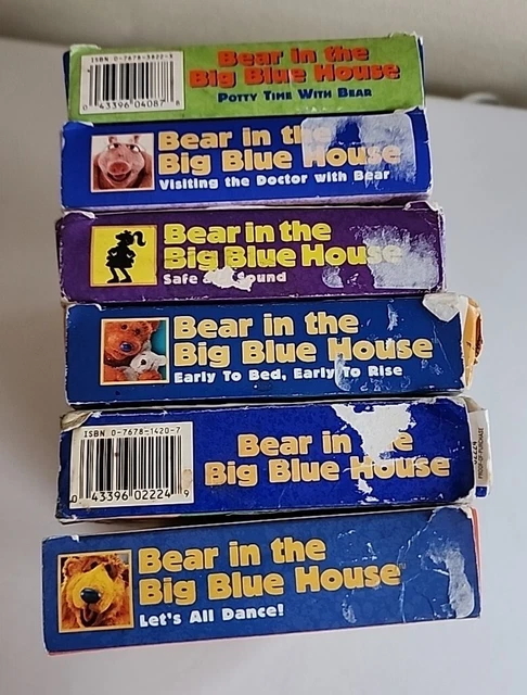 BEAR IN THE Big Blue House VHS Lot of 6 Jim Henson Safe Sound Early To ...