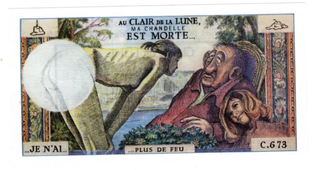 PUBLICITé ADVERTISING VOLTAIRE EROTIQUE au Clair de la Lune CHANDELLE EST MORTE