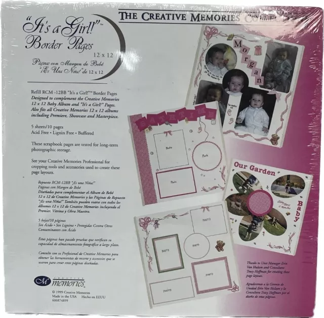 CREATIVE MEMORIES 12X12 Border Ruled Scrapbook Pages Lavender Ribbon $10.95  - PicClick