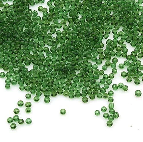 Lot de 6500 perles de rocailles en verre transparent de 2 mm - 17 couleurs - 11/