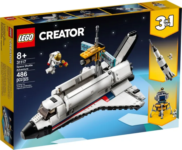 Lego Creator 3 in 1 - Space Shuttle Adventure 31117 Brand New Sealed Box 3-in-1
