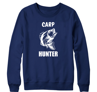 Carp Hunter SWeatshirt Fishing Fisherman Funny DAD Father Angler Novelty Gifts