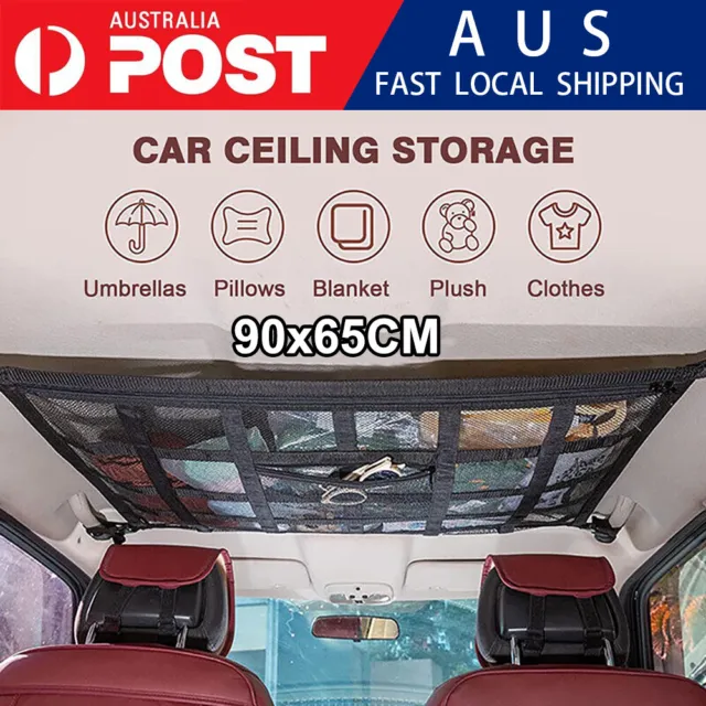 Universal Car Ceiling Storage Net Car Roof Cargo Net Mesh Storage Bag Campervan