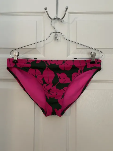Boden Womens 10 Bikini Swimsuit Bottoms Pink Black Beach Summer Vacation