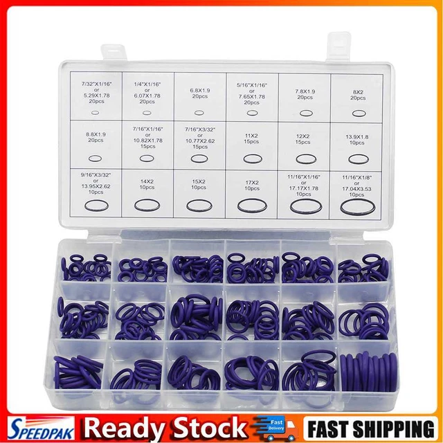 270pcs/box Air Conditioning NBR Seal O-ring Assortment Kit for R22 R134a Purple