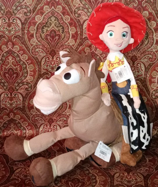 Disney Store Pixar Toy Story 16" BULLSEYE & Jessie LOT SET NEW TAGS NWT Plush W