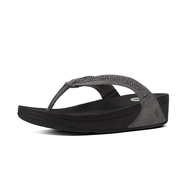 New Wmns Fitflop Crystal Swirl Pewter Toe Thong Sandal C30-054 Msrp$100.00 3