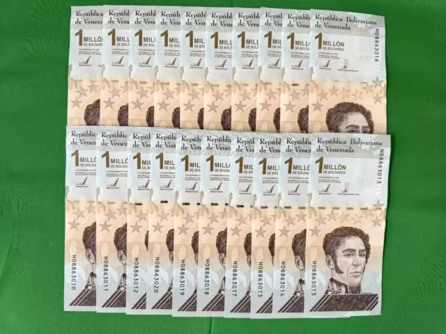 20 BILLS Venezuela 1 Million Bolivar Soberano 2020 UNC CURRENCY MONEY BANKNOTE