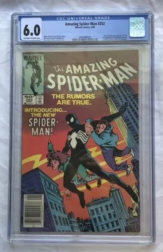 Amazing Spider-Man #252 CGC 6.0 Newsstand (Marvel 1984) 1st Black Costume KEY