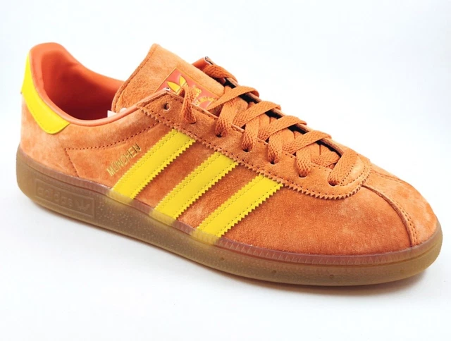 Adidas Munchen Originals Herrenschuhe Turnschuhe Größe 9 GZ8331 orange schreien