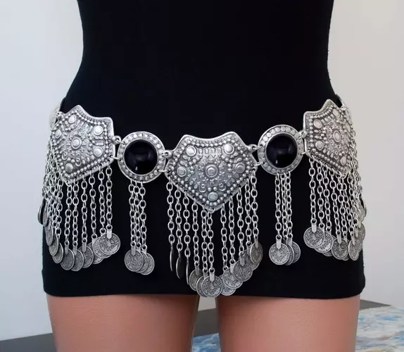 Metal Boho Flower Bohemian Dress Belt Belly Dance Waist Chain Sexy Body Jewelry