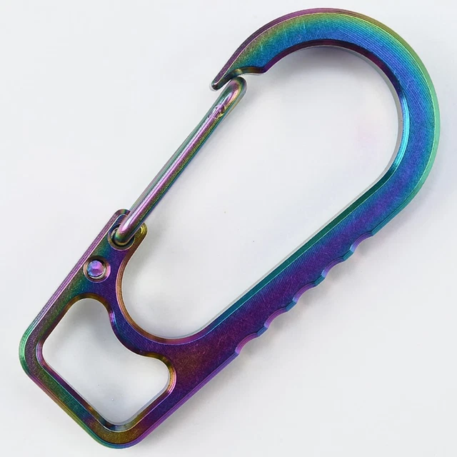 Titanium Keychain Carabiner for Belts Backpacks Clothes Durable and Convenient