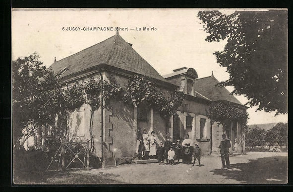CPA Jusy-Champagne, La Mairie 1917