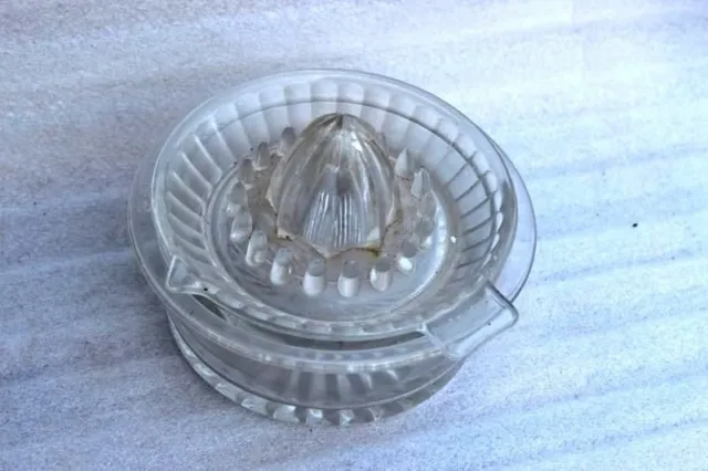 Tazón de vidrio exprimidor de frutas antiguo utensilios de cocina decoración del hogar coleccionables D-58