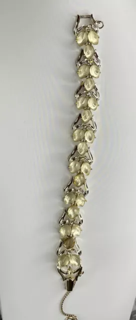 vintage 1950s  jewelcraft bracelet Goldtone With Yellow Stones