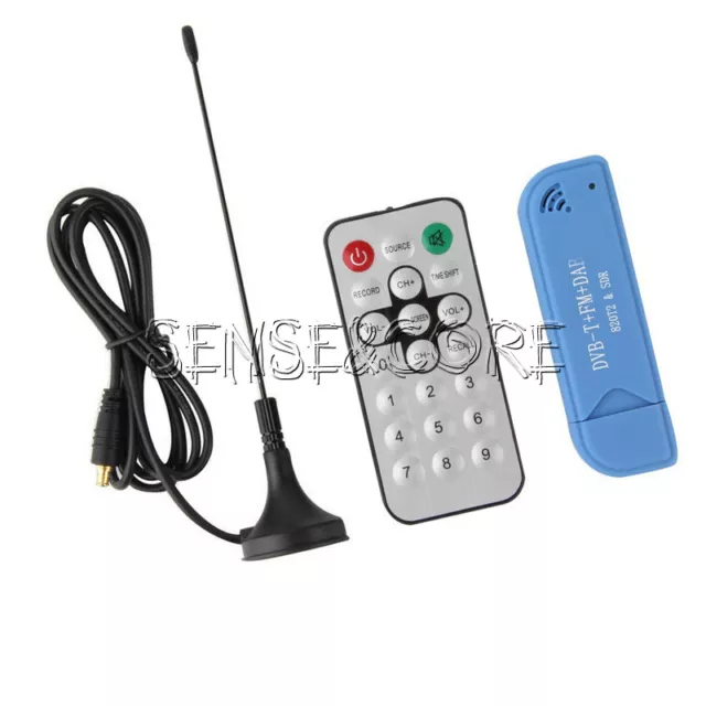 USB 2.0 Digital DVB-T SDR+DAB+FM HDTV TV Tuner Receiver Stick FC0012