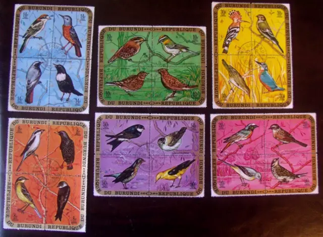 1971 set Burundi Airmail Bird stamps -   Lot#367