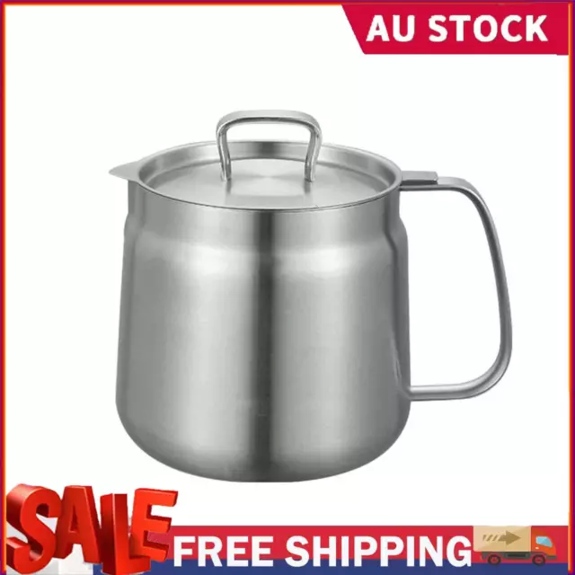 Large Capacity Stainless Steel Oil Filter Pot Multi-Function with fryingbasket.