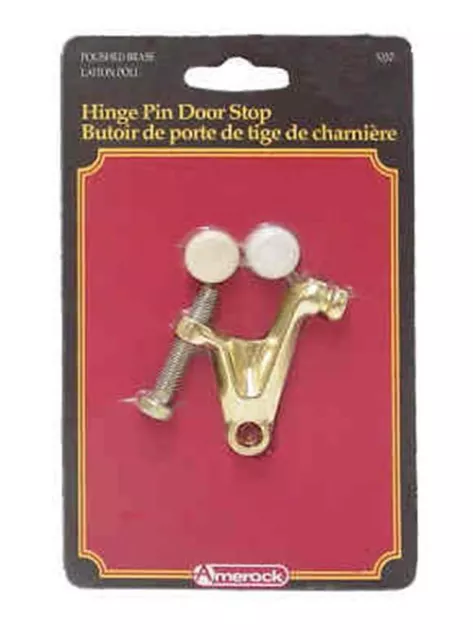 Amerock Heavy Duty Hinge Pin Door Stop -  Brass Finish AM-5337