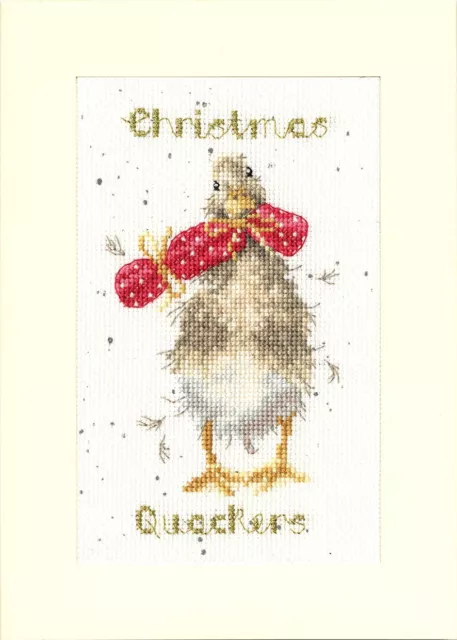 Bothy Threads ~ Counted Cross Stitch Christmas Card Kit ~ Christmas Quackers