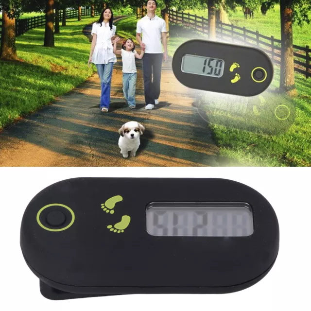 Mini Electronic Pedometer 3D Pedometer Clip With LCD Display Fitness Tracker