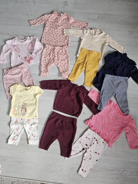 Baby Girls Bundle Clothes 0-1 & 0-3 Months Old Size 3
