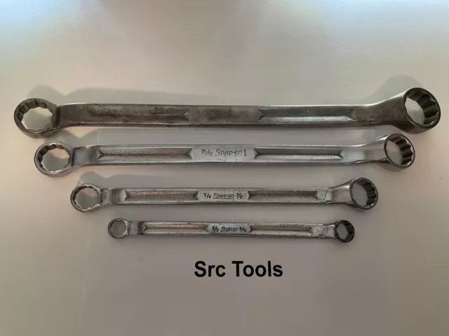 Snap-on Outils USA 1/2 " - 1-1/4 " SAE 10° Offset Boite Fin Clé 4pc Lot Set XV