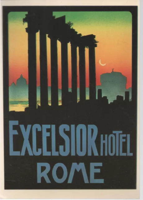 Postcard Excelsior Hotel Rome Italy Unused good shape
