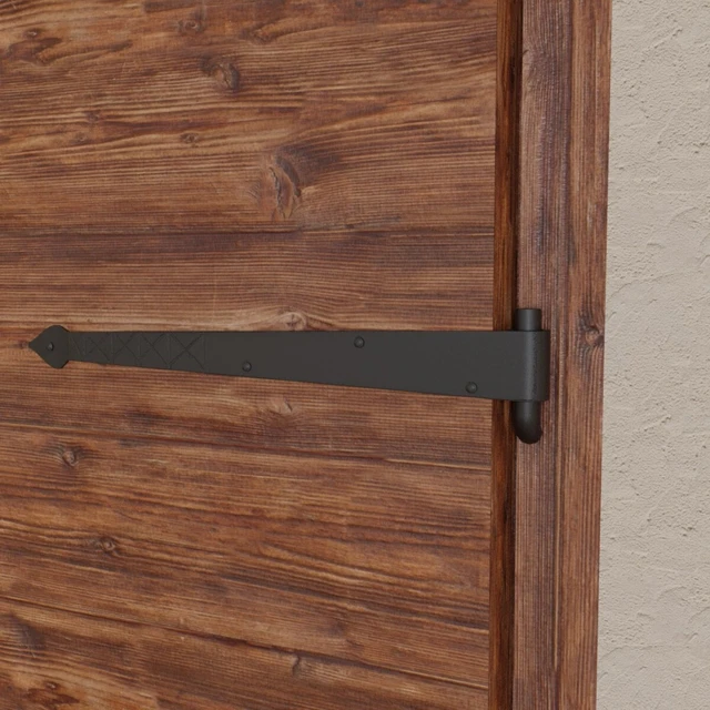 Spear Diamond Etch Pintle Door Strap Hinge Iron 16" | Renovator's Supply